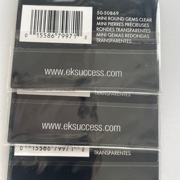 NEW 3pk EK Success Jolee Boutique All That Bling Adhesive Gems Clear Silver Gold - Picture 6 of 6